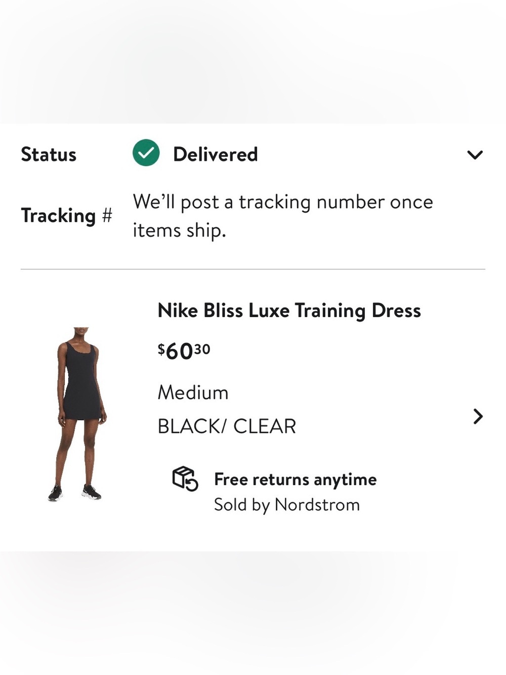 Black Nike Women’s Tennis Dress